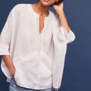 Akemi + Kin Pink Martinique Linen Blouse